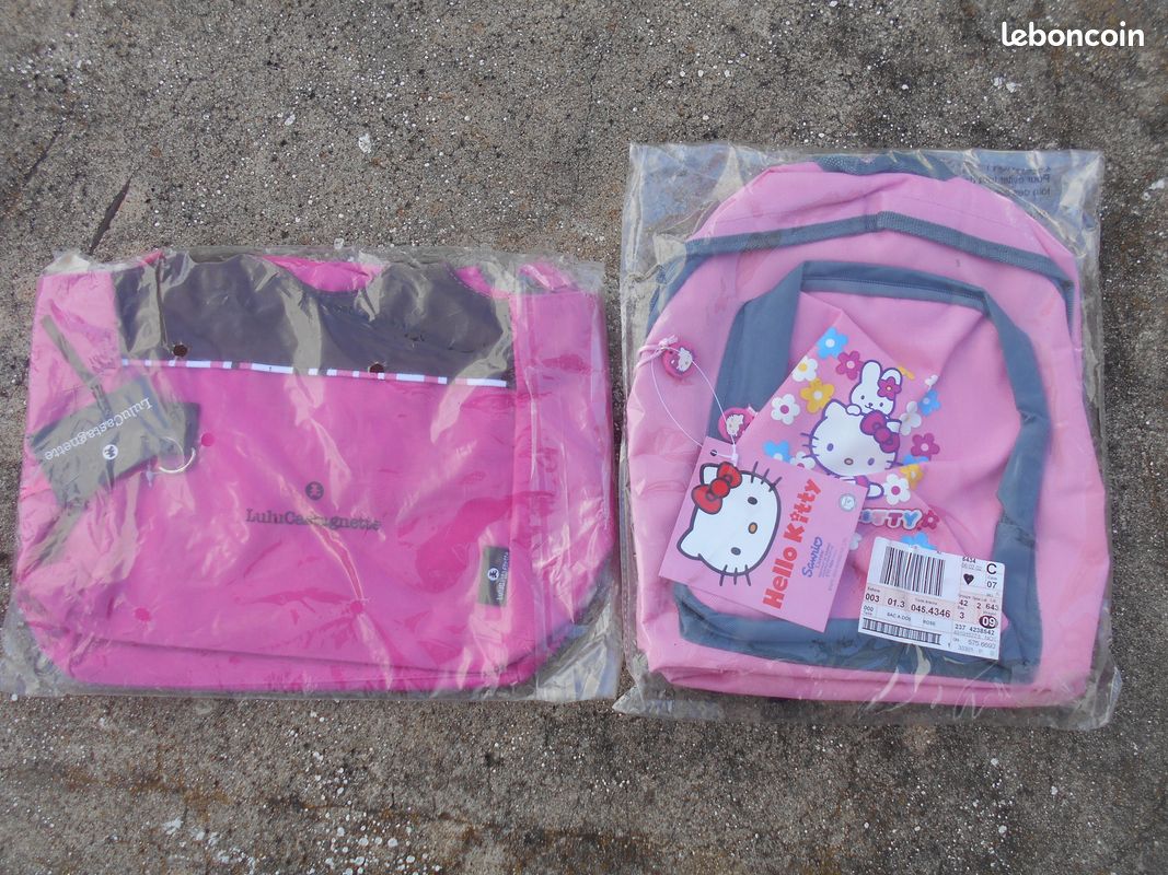 Lot de 2 sacs hello kitty et Lulu Castagnette (image 1)