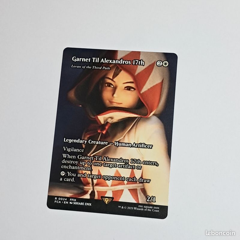 Une carte GARNET TIL ALEXANDROS 17th ,Showcase , final fantasy magic - Collection Une carte GARNET TIL ALEXANDROS 17th ,Showcase , final fantasy magic - Collection