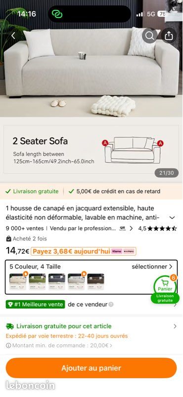1 pièce Housse de Canapé Moderne Rayée Beige & Gris - Design Élastique Solide en Une Pièce, Adaptée aux Canapés 1/2/3/4/5 Places, Tissu Facile à Entretenir, Housse de Canapé Sans Accoudoirs, Housse de (image 7)
