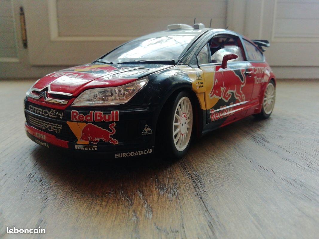Miniature Solido 1/43 – Citroën C4 WRC Rouge, édition Sébastien Loeb, Neuve