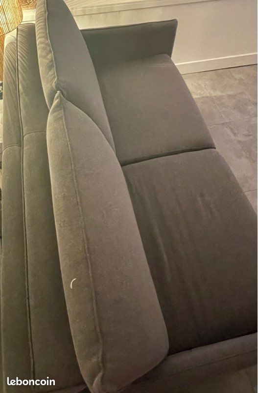 Canapé convertible gris poltrone sofa 1,72m (image 10)