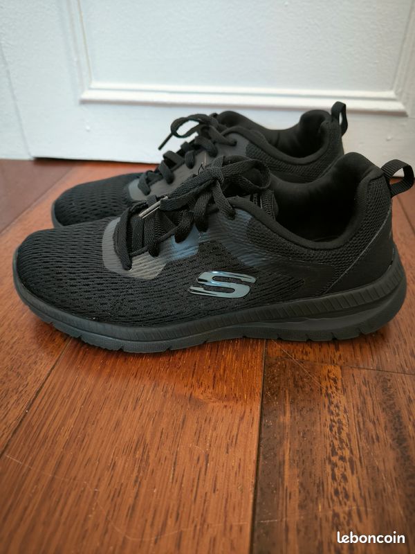 Baskets Skechers 36 noir (image 3)