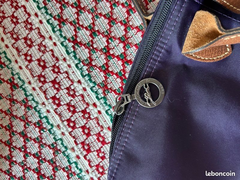 Sac à main pliable M Longchamp violet (image 4)