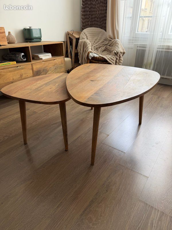 Table basse bois vintage (image 1)
