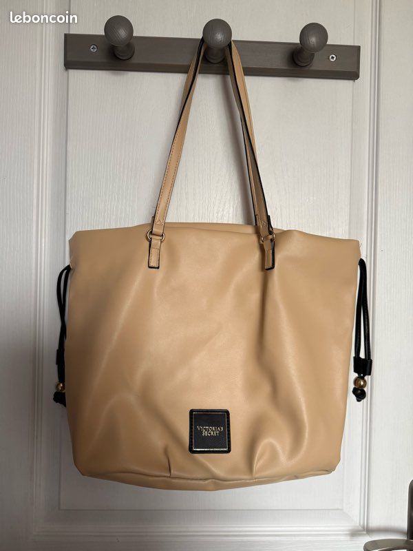 Sac Fourre-tout Victoria's Secret – édition Limitée 2020 – Beige Tissé XL – Neuf