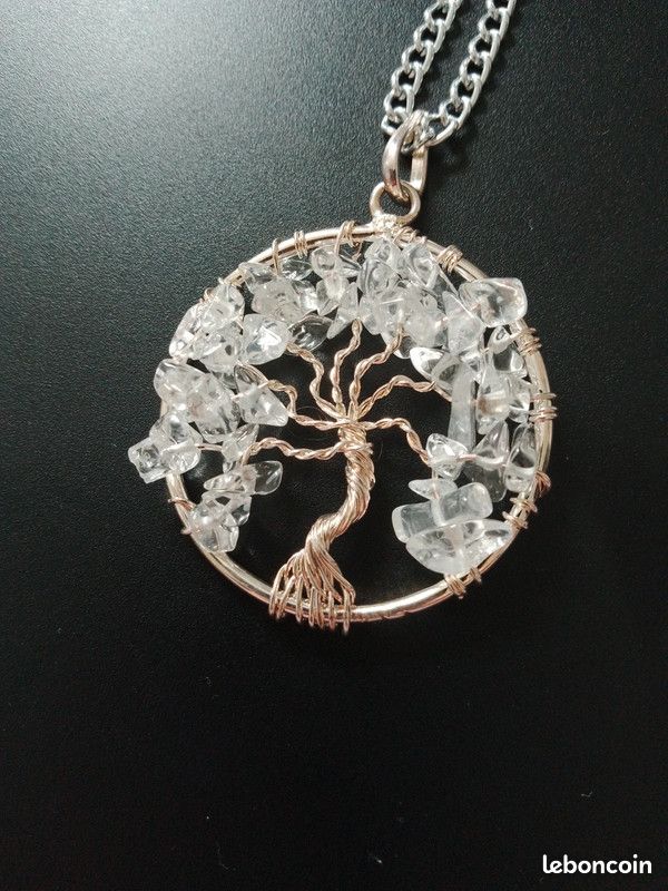 Collier arbre de vie en Cristal de roche (image 1)