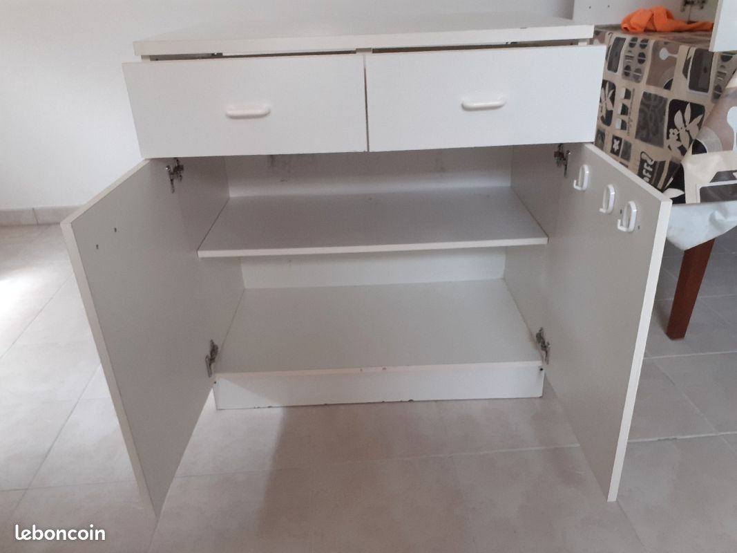 Meuble bas de cuisine blanc (image 2)