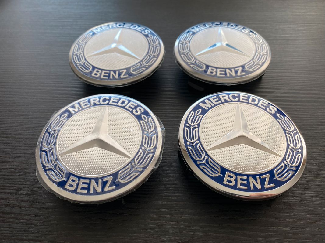 MOYEU DE ROUE MOYEU DE ROUE x4 centres de roue agrent 75mm emblème Mercedes  cache moyeu