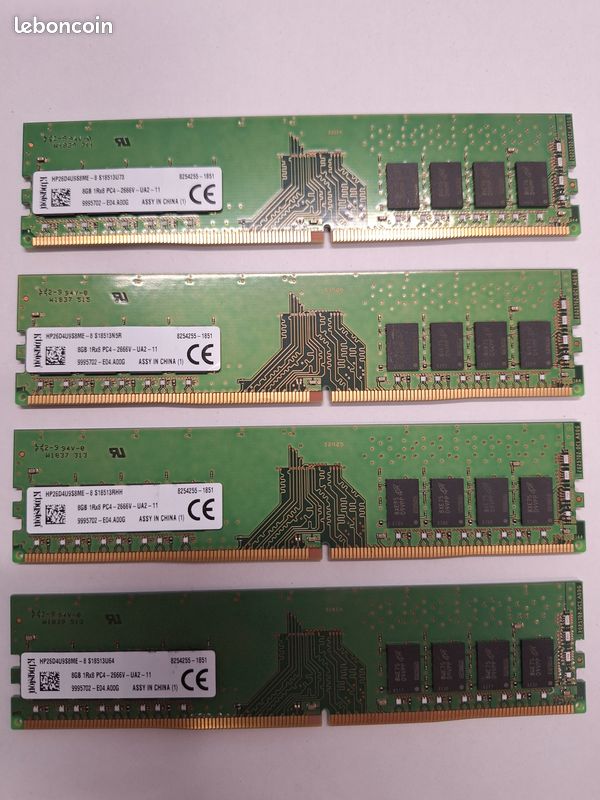 32 Go RAM (4x8Go) DDR4 2666 KINGSTON (image 1)