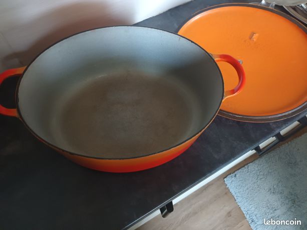 Faitout Le Creuset Orange 20 Cm – Caquelon Fonte Vintage, état Super