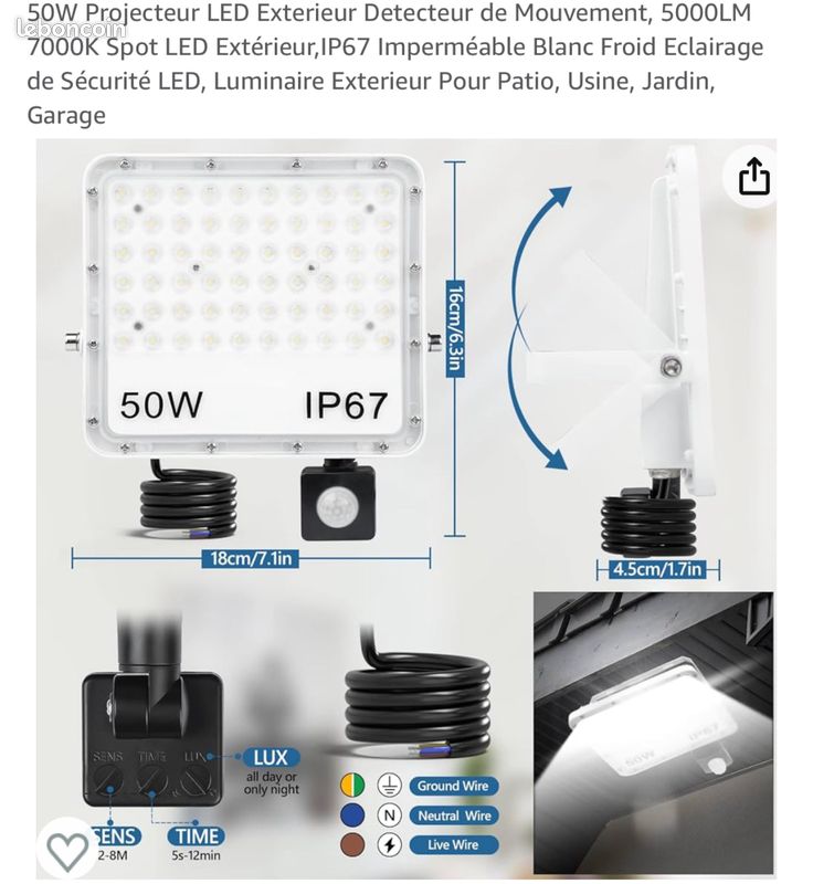 Lampe a détecteur de mouvement (image 3)