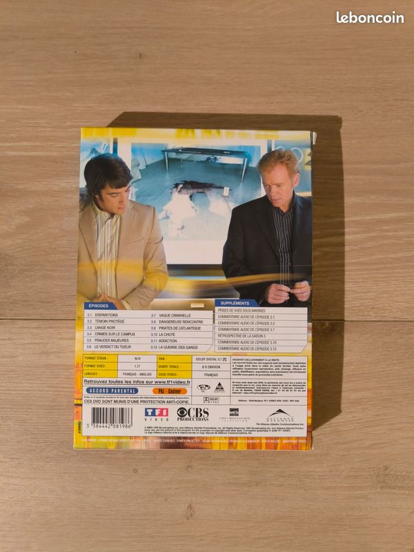 Coffret DVD Les Experts Miami saison 3 ep 1 a 12 (image 2)
