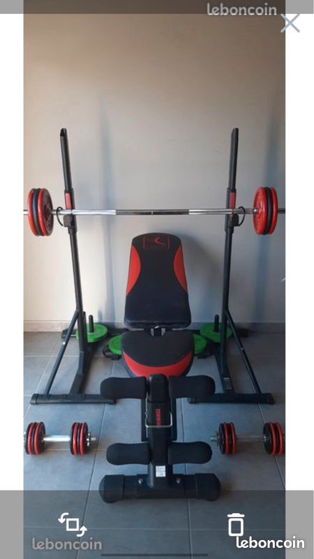 Banc / Rack Domyos + kit 50kg musculation (image 1)
