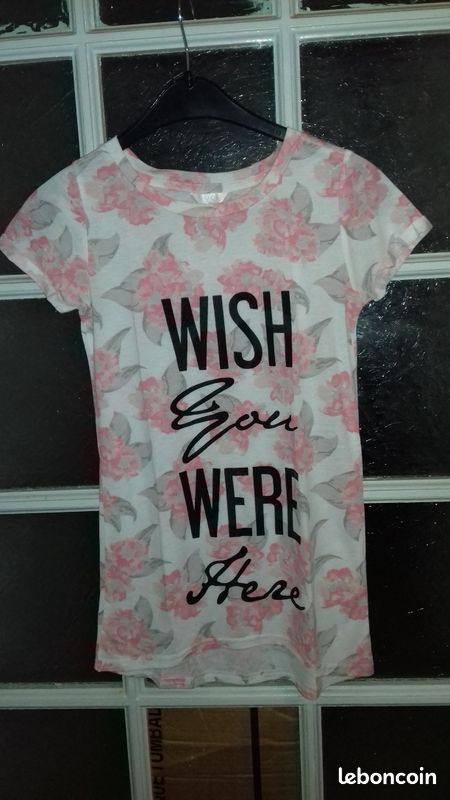 Tee shirt femme fleuri taille. XS (image 2)