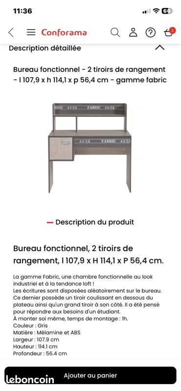 Bureau style industriel (image 2)