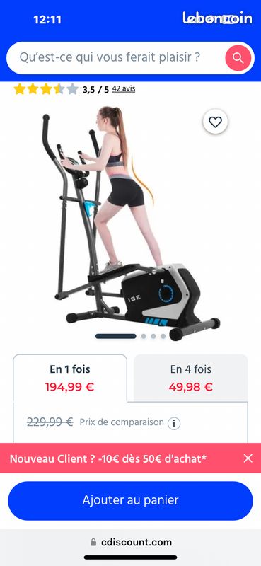Fitness Cardio Velo Elliptique Moovyoo Monster Moovyoo Mythic Prix
