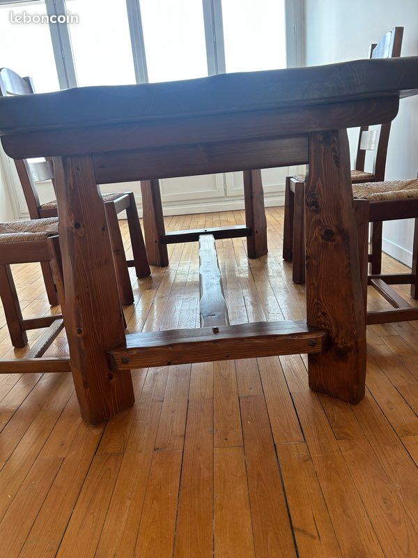 Table bois massif excellent état (image 2)