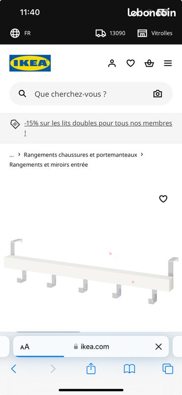 Patère pour mur ou porte ikea (image 3)