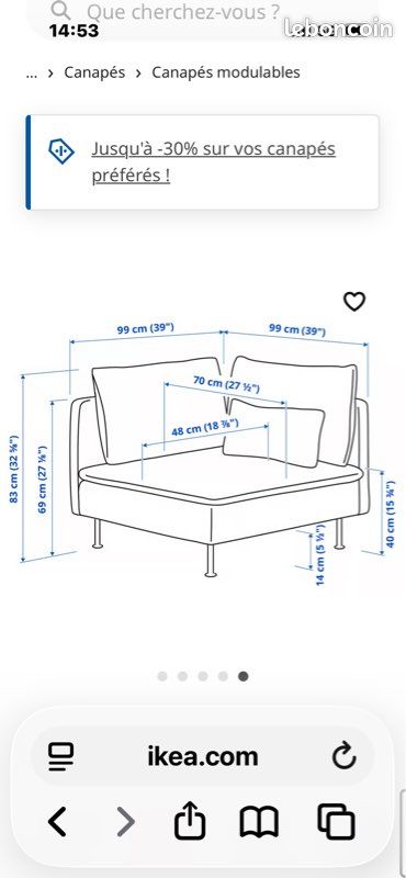 Fauteuil d’angle SÖDERHAMN (image 3)