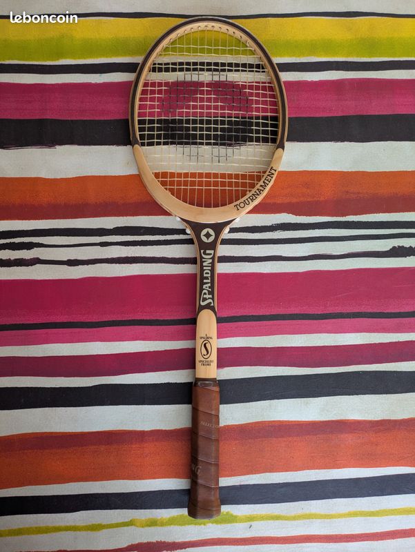 Tennis Racket Wood A. G. Spalding & Bros Geneva Antique