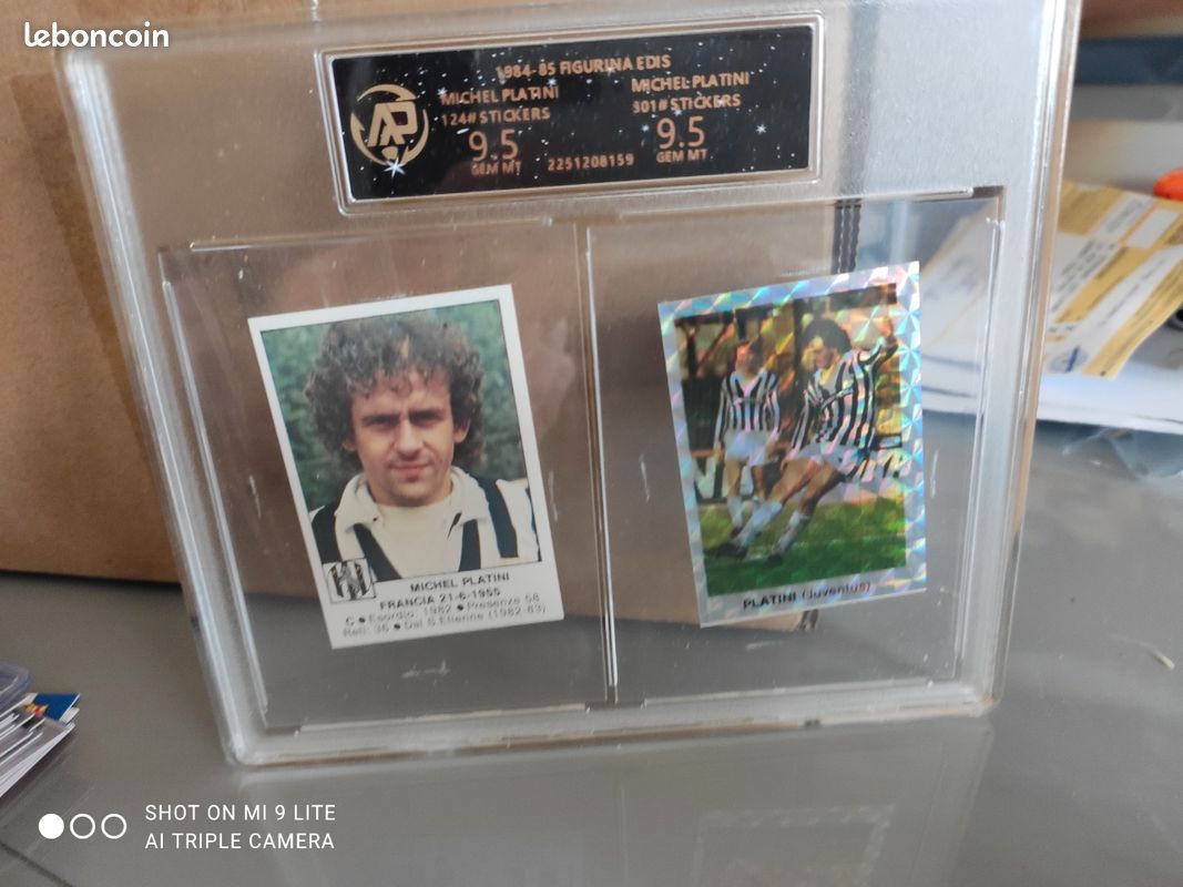 Autocollant Michel Platini Juventus #124 - Calciatori 1984/85 - EDIS Figurine (Ultra Rare, Non Collé)