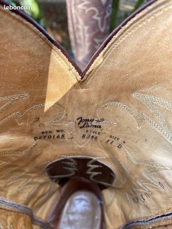 Vintage Men's Tony Lama Exotic Skin Cowboy Western Boot Style 8315 - Size 8 1/2D