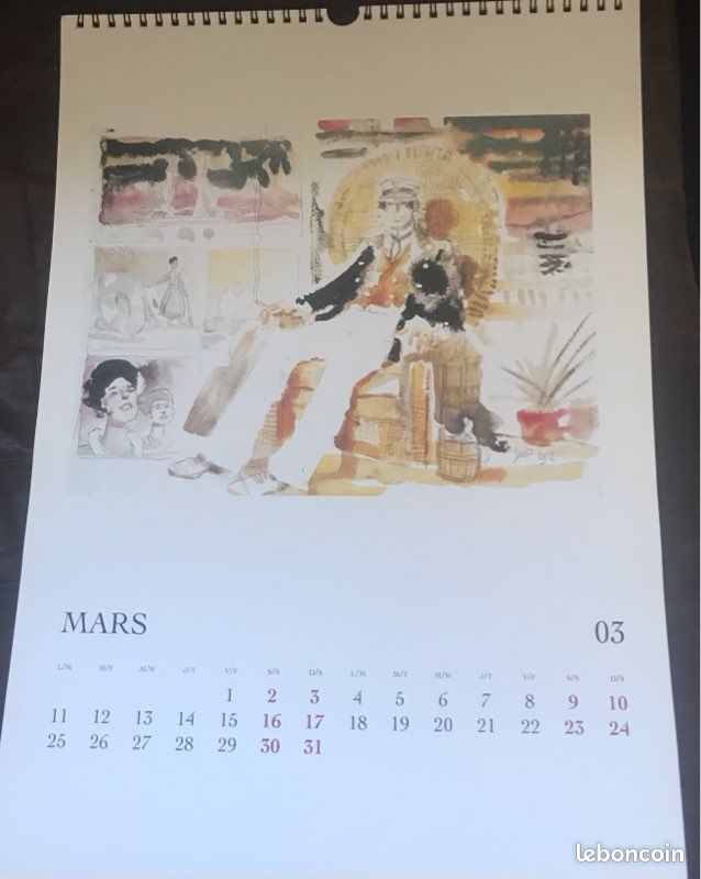 BD - Calendrier Corto Maltese 1996 - Hugo Pratt - Story Board Inédit - TBE (image 5)