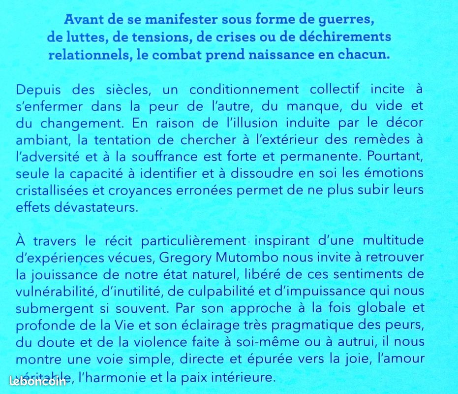 La symphonie des Ames du fracas des combats a la paix intérieure Mutombo C11 développement personnel (image 3)