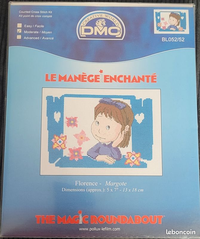 Kit à broder DMC Le manège enchanté – « Florence - Margote » (image 1)