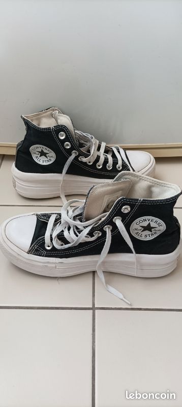 High Top Taille Converse Plateforme Converse Plateforme Noir