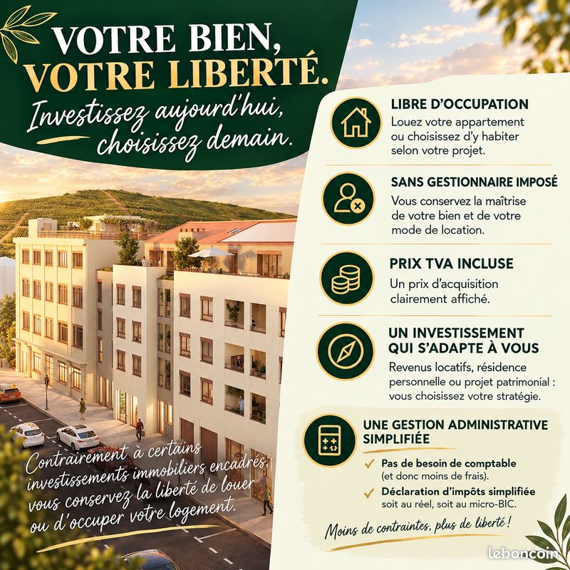 Appartement 1 pièce 20 m² · à Tain-l'Hermitage · 20 m² · 220 800 €