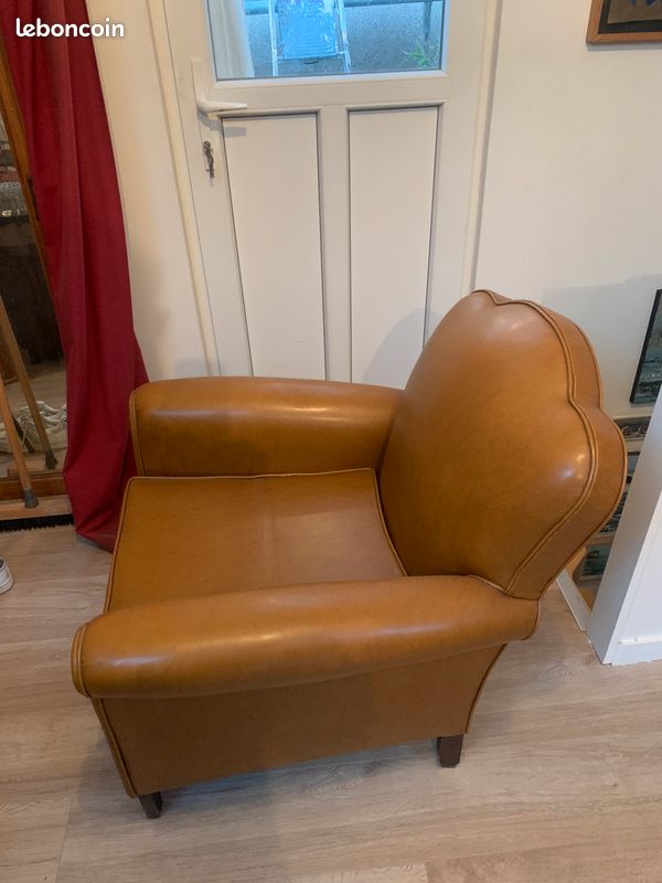 Fauteuil club en sky marron (image 4)