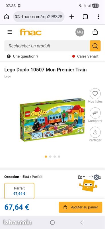 LEGO DUPLO - 6 Rails Droits Pour Train, Compatible Avec Les Ensembles 5608 Et 5609, Dès 2 Ans