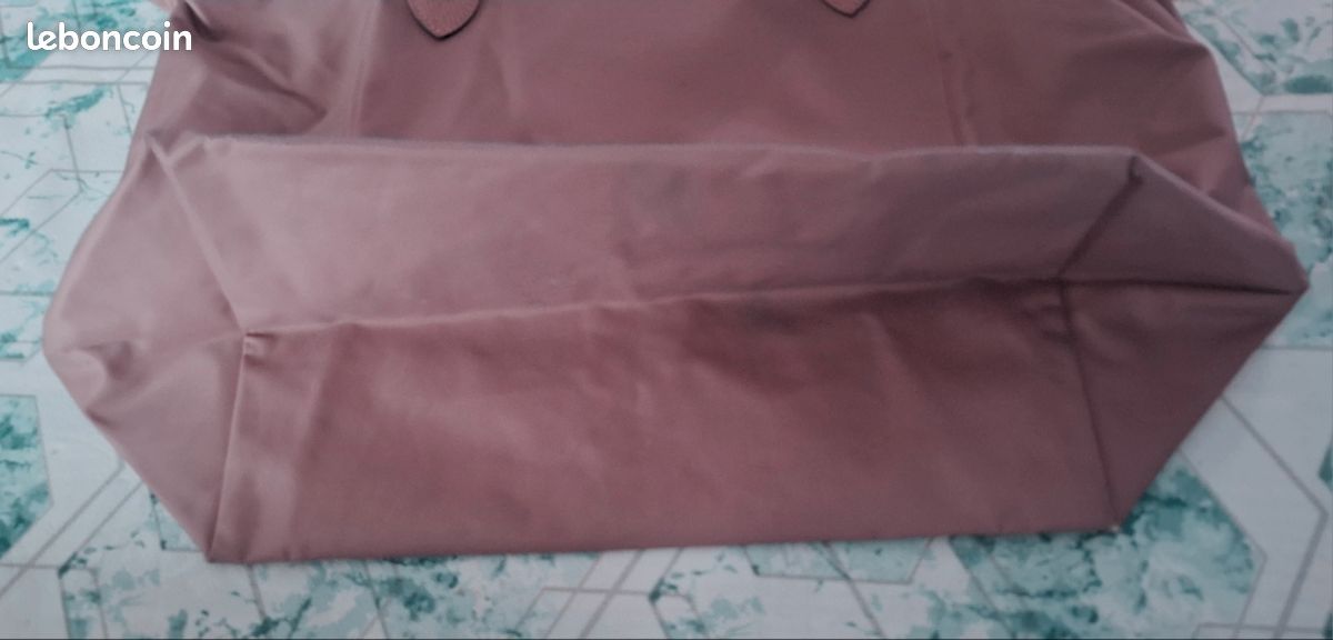 Beau sac Longchamp pliage authentique taille L rose sherry flamant (image 6)