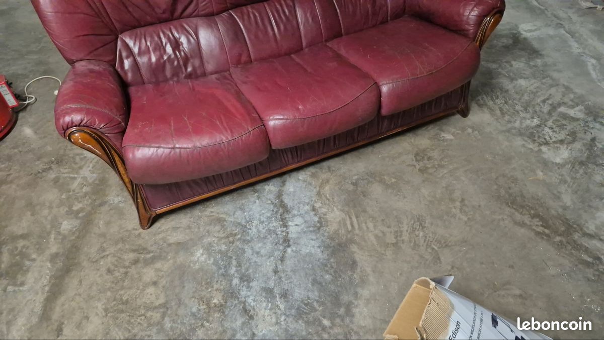 VEND canapé cuir (image 3)