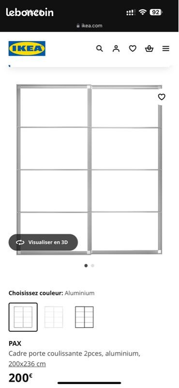 Porte coulissante IKEA 200*236 (image 2)