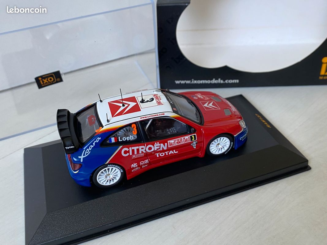Citroën Xsara T4 WRC – Vainqueur Tour De Corse 2001, Miniature IXO 1/43, Rouge, Puras