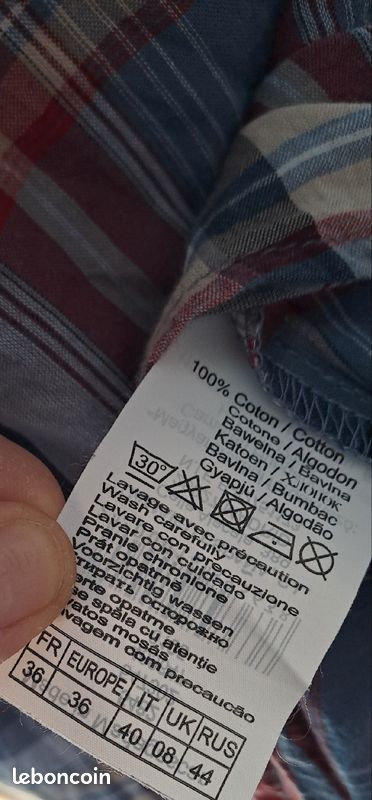 Chemise à carreaux Camaieu T36 (image 5)