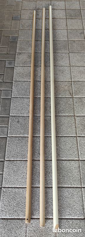 3 barres de tringle à rideau en bois (image 1)