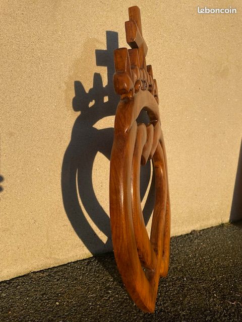 Cœur En Bois Sculpté à La Main – Décoration Murale Bois Massif – Style Ferme – #002