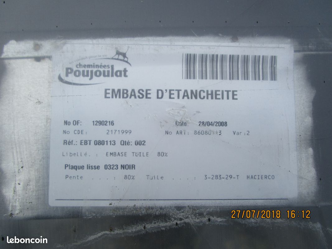 Embase d'étanchéité (image 1)