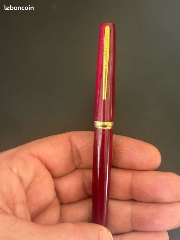 Stylo Plume Waterman CF Laque Rouge - Plume En Or Massif 18 Carats - Version Rare - Occasion