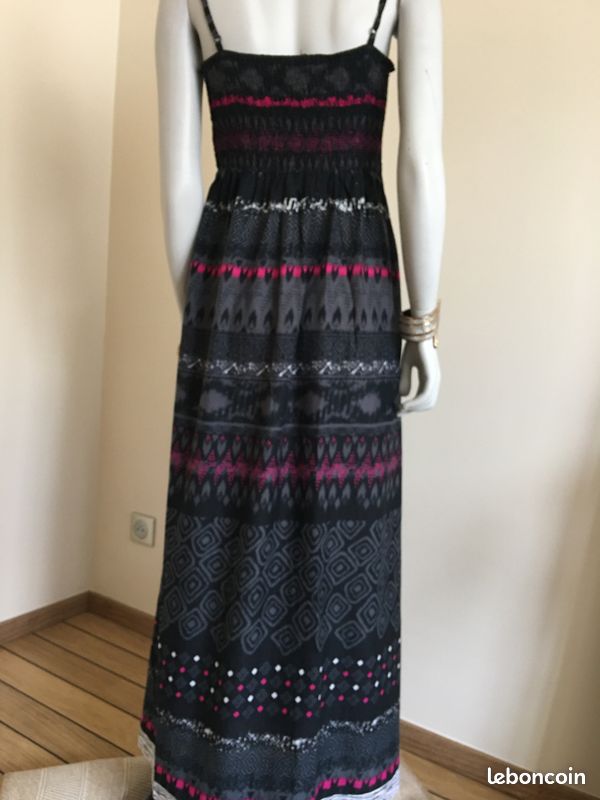 Robe D'été LA CITY Taille 36/38 - Gris Ciment - Manches Longues - État Neuf