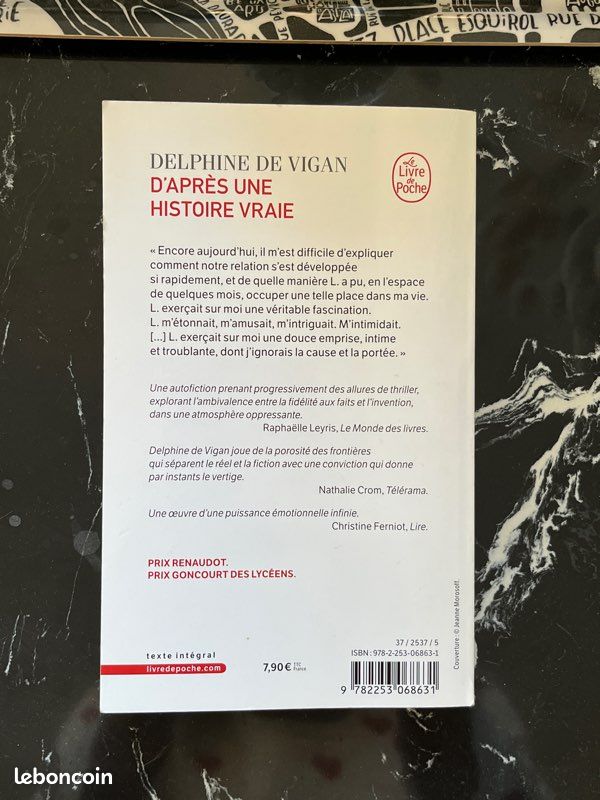 Livre de poche roman D’après une histoire vraie de Delphine De Vigan (image 2)