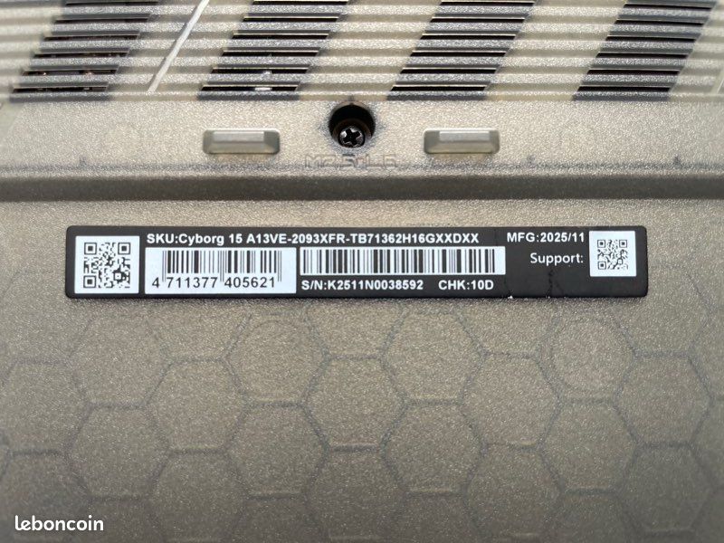 MSI Cyborg 15 A13V + Garantie (image 8)