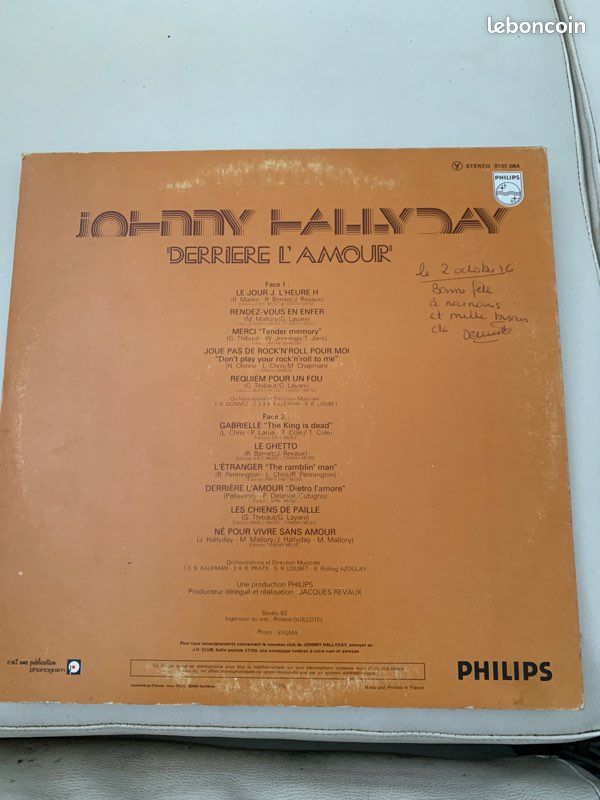 Vinyles 33T Johnny Hallyday (image 2)