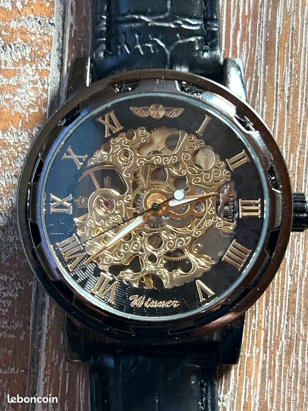 Montre Mécanique Winner Luxe Squelette Homme (image 1)
