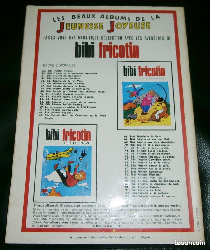 BD "LES PIEDS NICKELES DANS LE HAREM" N° 86 - Pellos - LA JEUNESSE JOYEUSE 1975 (image 2)