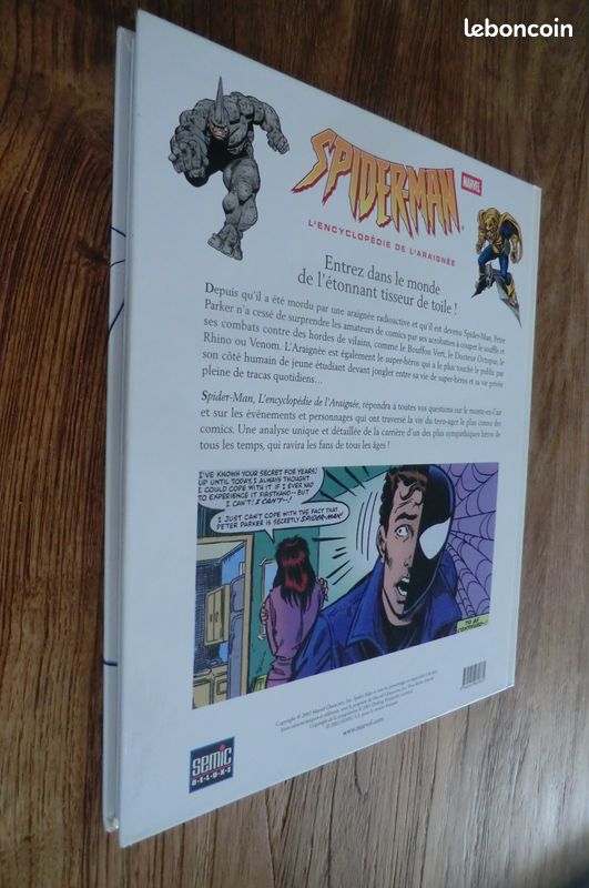 Gros album bd comics spiderman l 'encyclopédie de l 'araignée preface de stan lee (image 2)