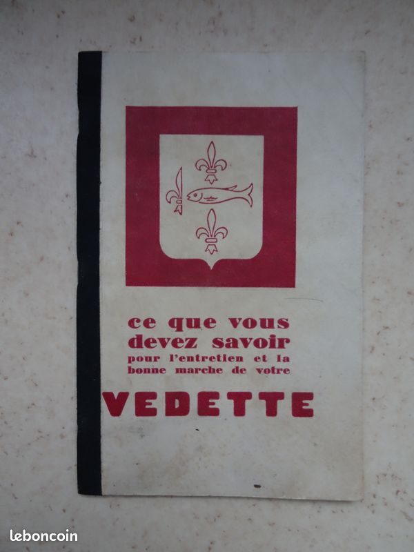 Notice d'entretien de la Vedette (image 1)